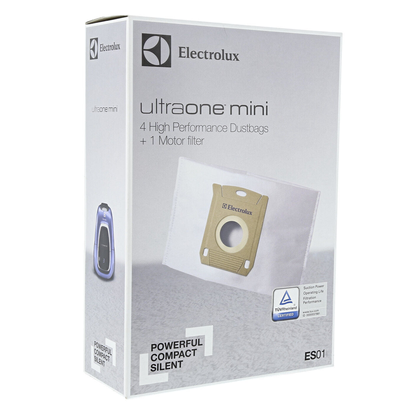 Electrolux 4 sacchi microfibra ES01 + filtro aspirapolvere UltraOne Mini UMORIGI
