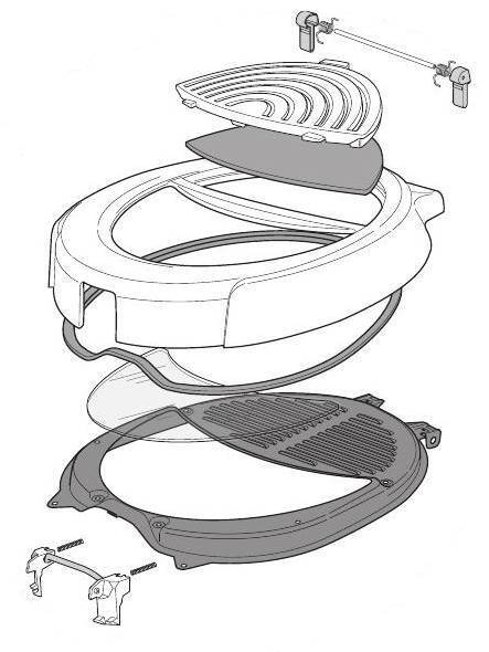 DeLonghi Lid Filter Gasket Porthole Fryer Rotofry F38233 F38436