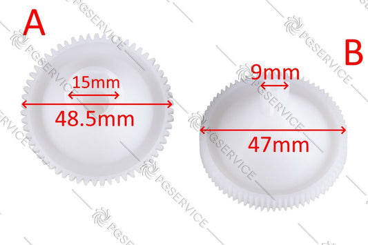 Ariete kit 2x ingranaggi ruote 47mm + 48.5mm spremiagrumi Vintage 413 0413