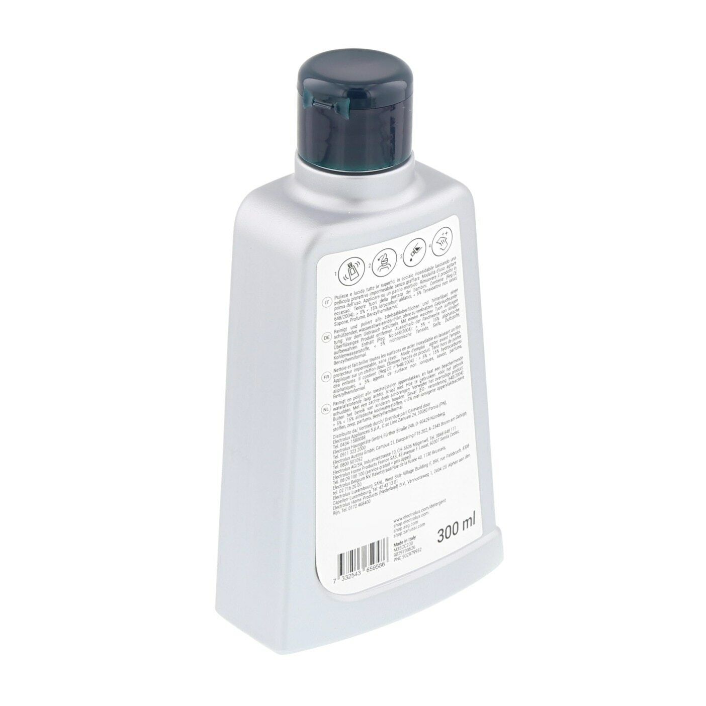 Electrolux detergente crema pulizia acciaio Steel Care 300ml piano cottura