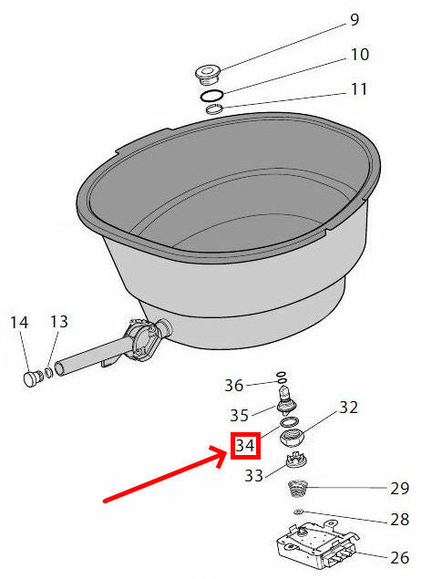 DeLonghi Lavadora Anillo Tuerca Perno Freidora Rotofry Pastamore F18233 F28233