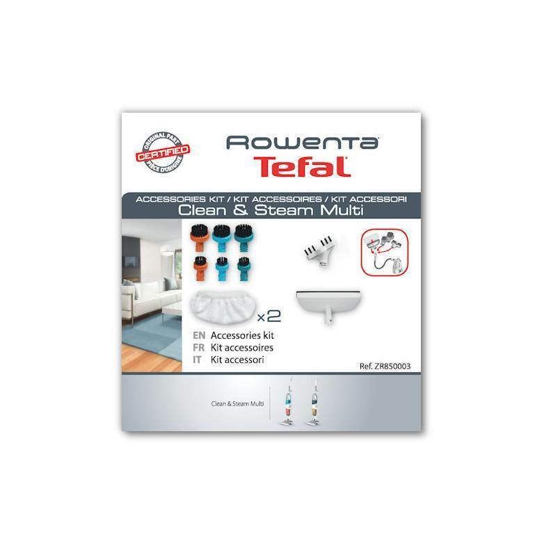 Rowenta kit accessori spazzolini fughe vetri scopa vapore Clean Steam Multi RY85