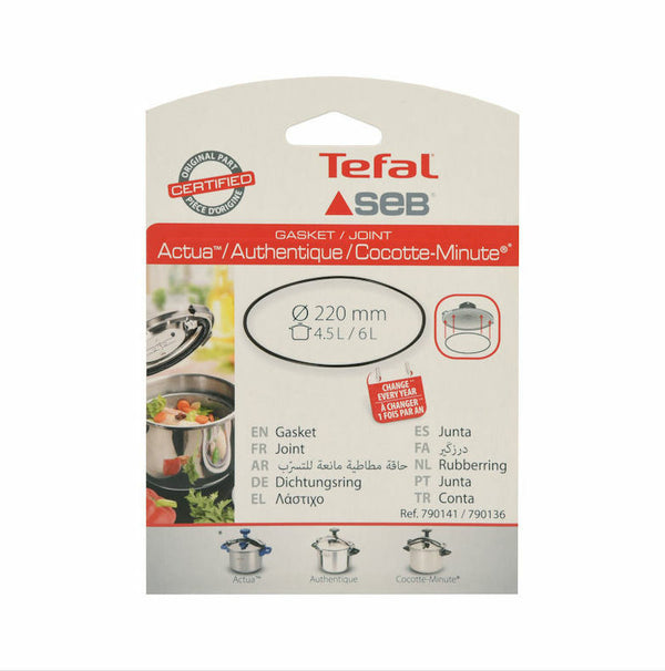 Tefal Seb Junta 220mm Olla Presión 4.5L 6L Actua Authentique Minute