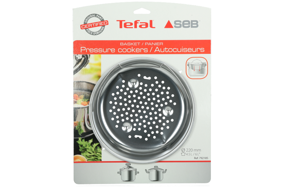 Lagostina Tefal cestello cottura vapore 22cm pentola Swing Clipso Acticook 4L 6L