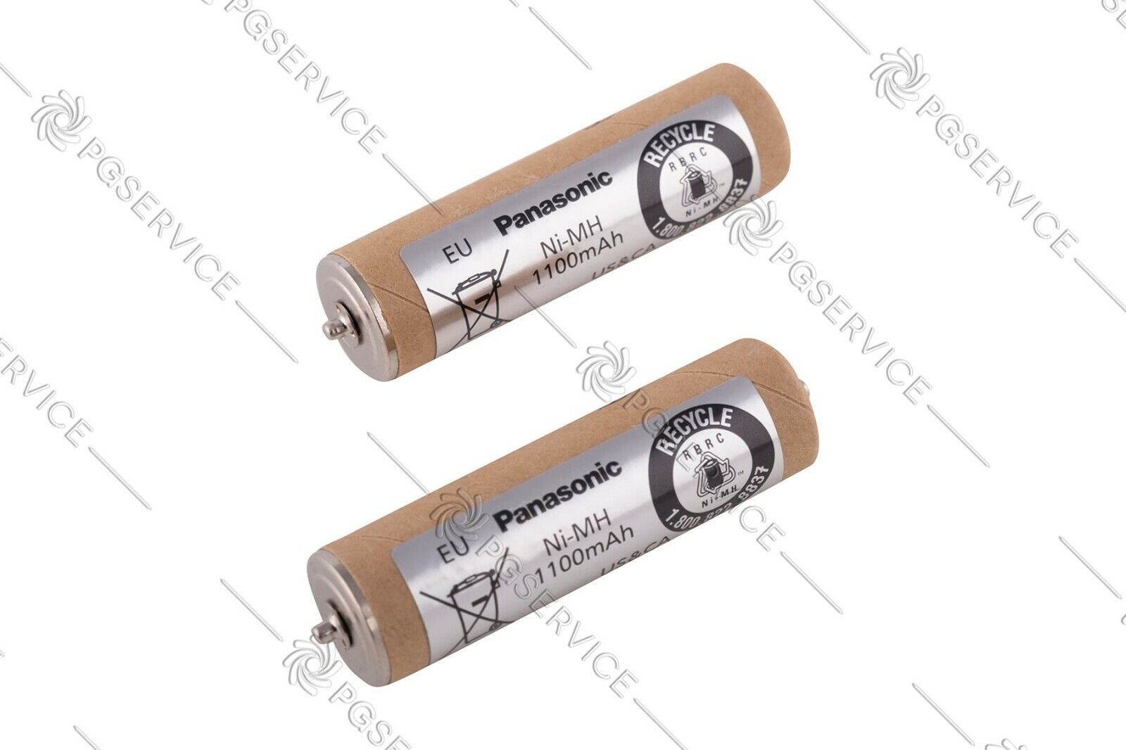 Panasonic 2x batterie Ni-MH 1.2V 1100mAh 54.5mm EU rasoio ER1511 ER1611 