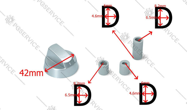 Kit 4x butoane universale argint cuptor plită de gătit bucătărie inserții semilună