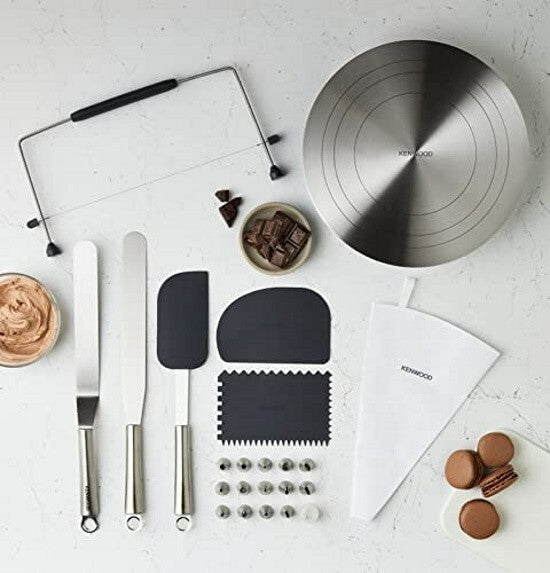 Kenwood KWSD100 Set Décoration Pâtisserie Douceurs Spatule Sac À Fondant Stand