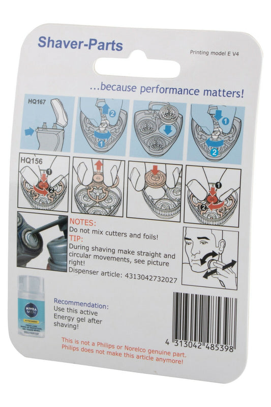 Philips testine lame rasoio HQ156 HQ167 HQ5615 HQ5616 HQ5620 HQ5655 HQ56