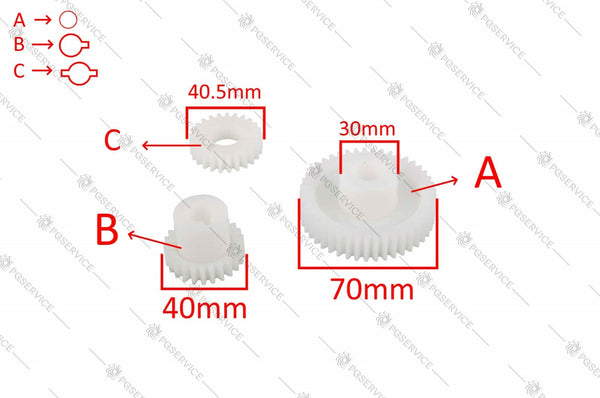 Imperia kit 3 tandwielen kunststof pastamachine Restaurant elektrisch RMN 022