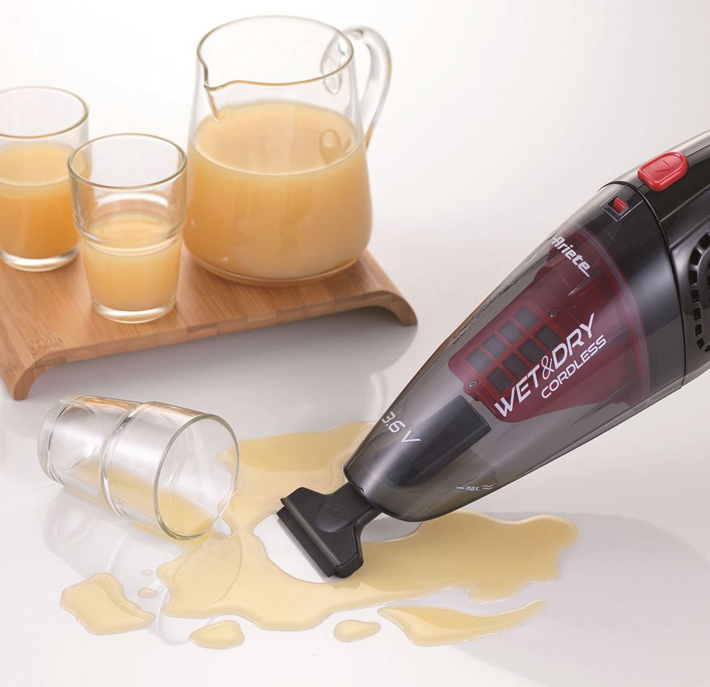 Ariete aspirabriciole aspirapolvere liquidi 2474 Cordless Wet & Dry 3.6V 1200mA