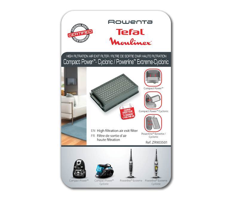 Rowenta Filtro Hepa Aspiradora Compact Power RO3955 RO3969 RO3985 RO3995 RO39