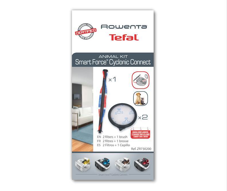 Rowenta kit filters roller dieren robotstofzuiger Smart Force Cyclonic RR80