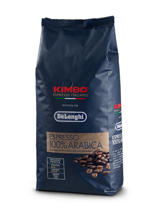 Kimbo selections DeLonghi caffè chicchi grani 1kg 100% Arabica superautomatica