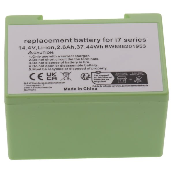 Batteria 14.4V 2600mAh Li-ion per robot aspirapolvere iRobot Roomba 5150 7550 e5 i3