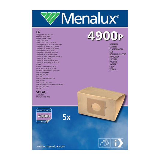 Menalux 5x sacchi aspirapolvere per LG Solac Moulinex Satrap Turbo VCP Clatronic