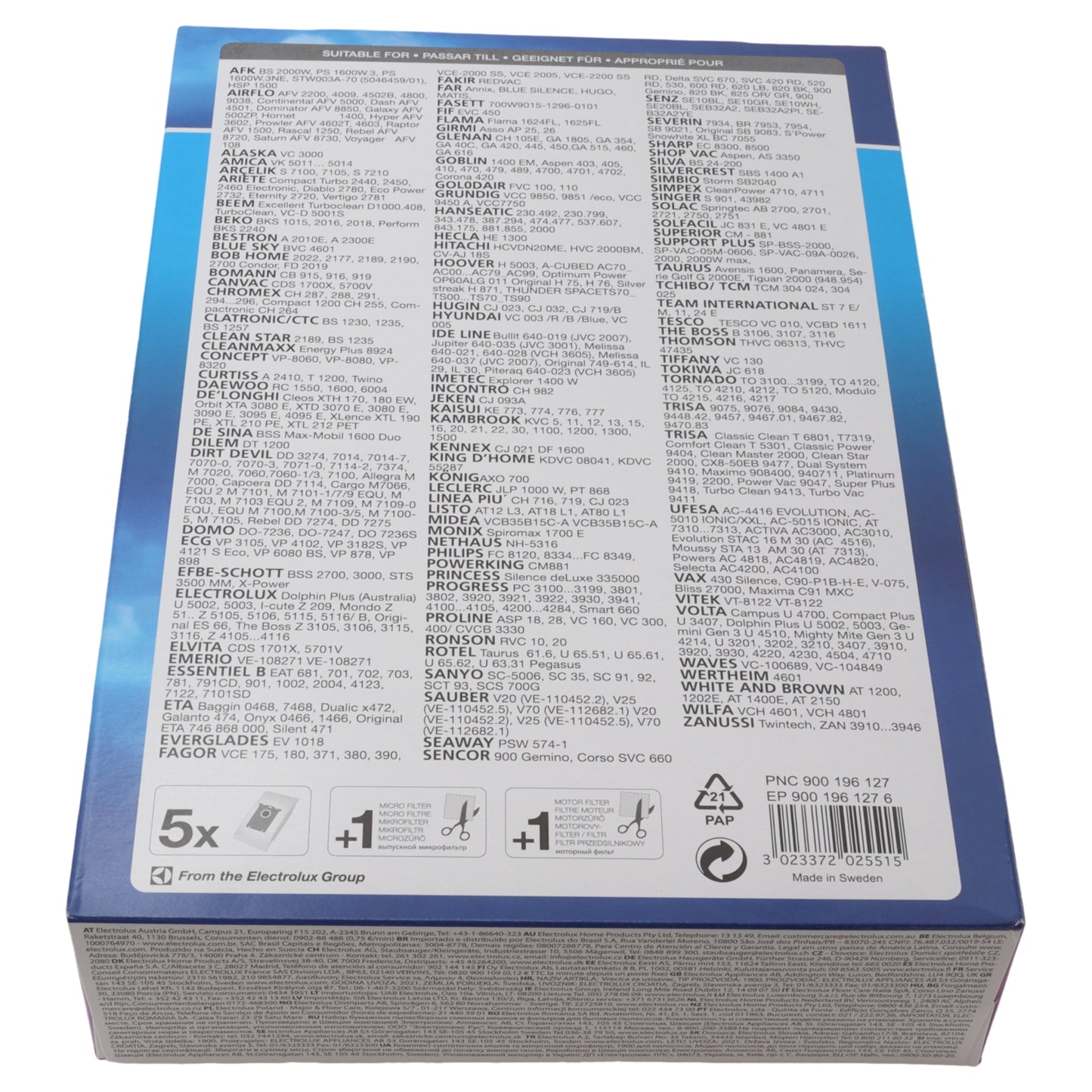 Menalux 1900 5x microfibre vacuum cleaner bags Severin Solac Trisa Ufesa Vitek