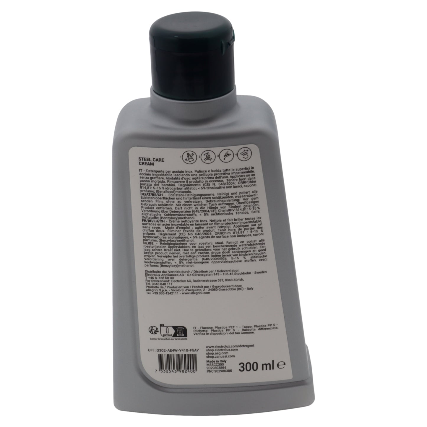 Electrolux detergent cremă Steel Care oțel inoxidabil folie protectoare lucioasă