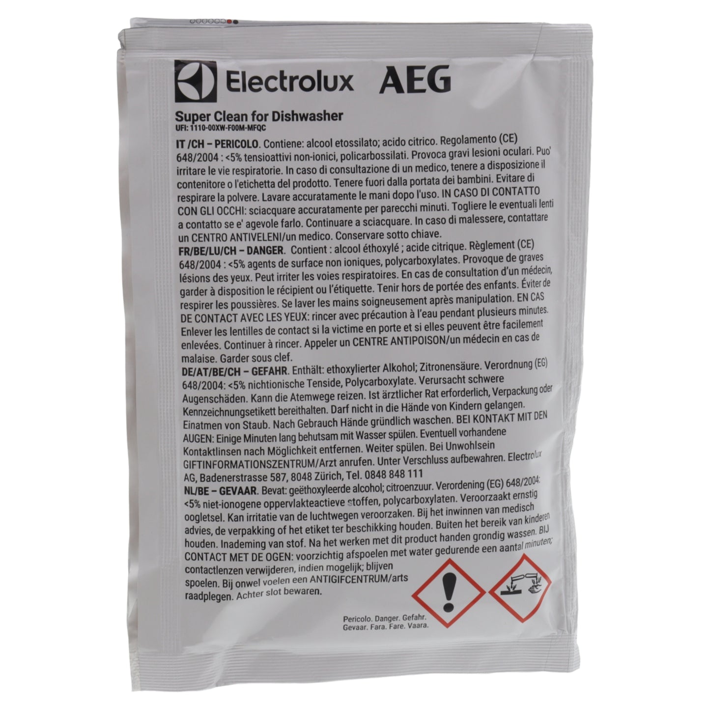 Electrolux 2x Pulver Super Clean Entfetter desinfizierendes Mittel leistungsstarke Geschirrspüler