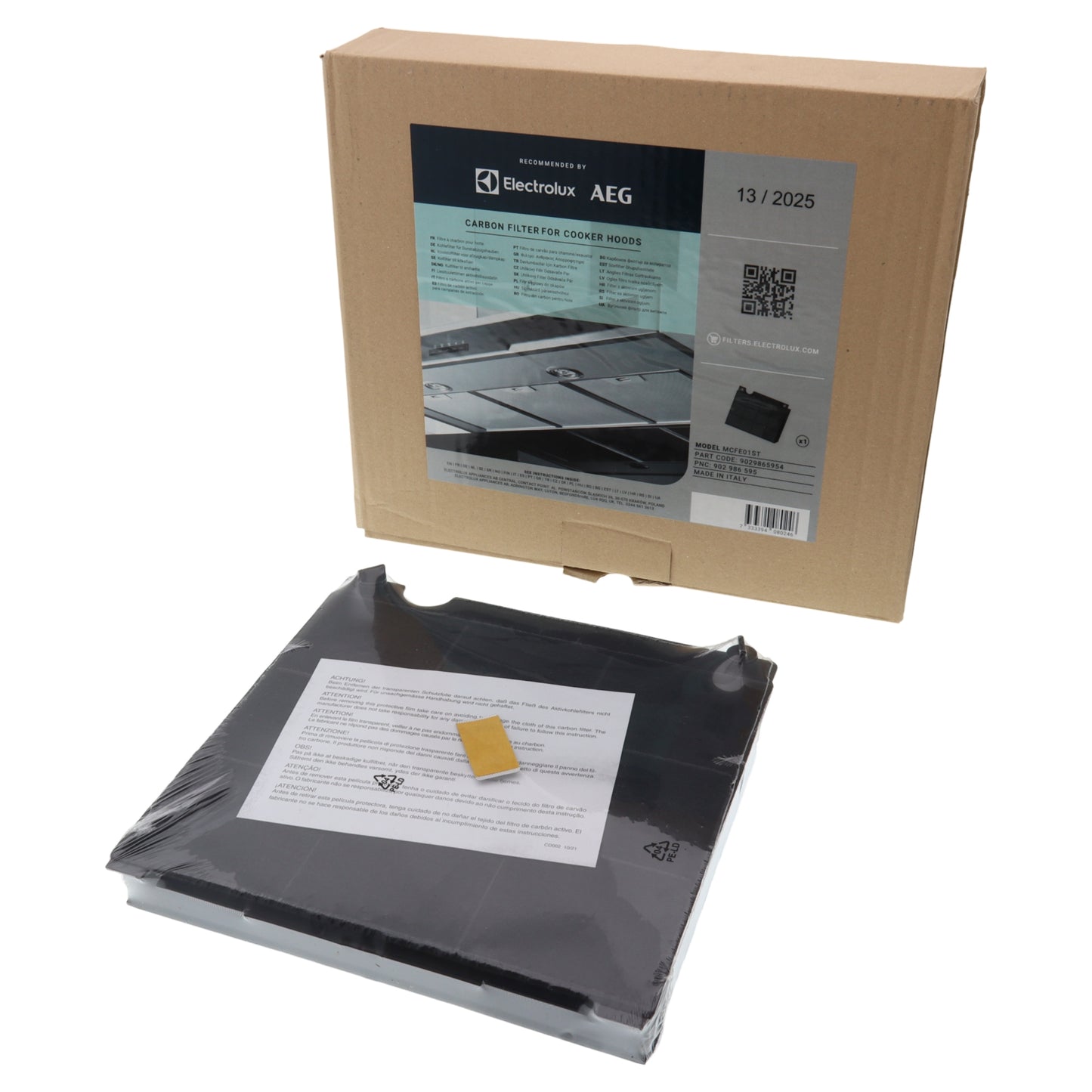 Electrolux AEG Zanussi filtro carboni cappa 230x215mm DBB DKB EFC EFV ZHC PHC