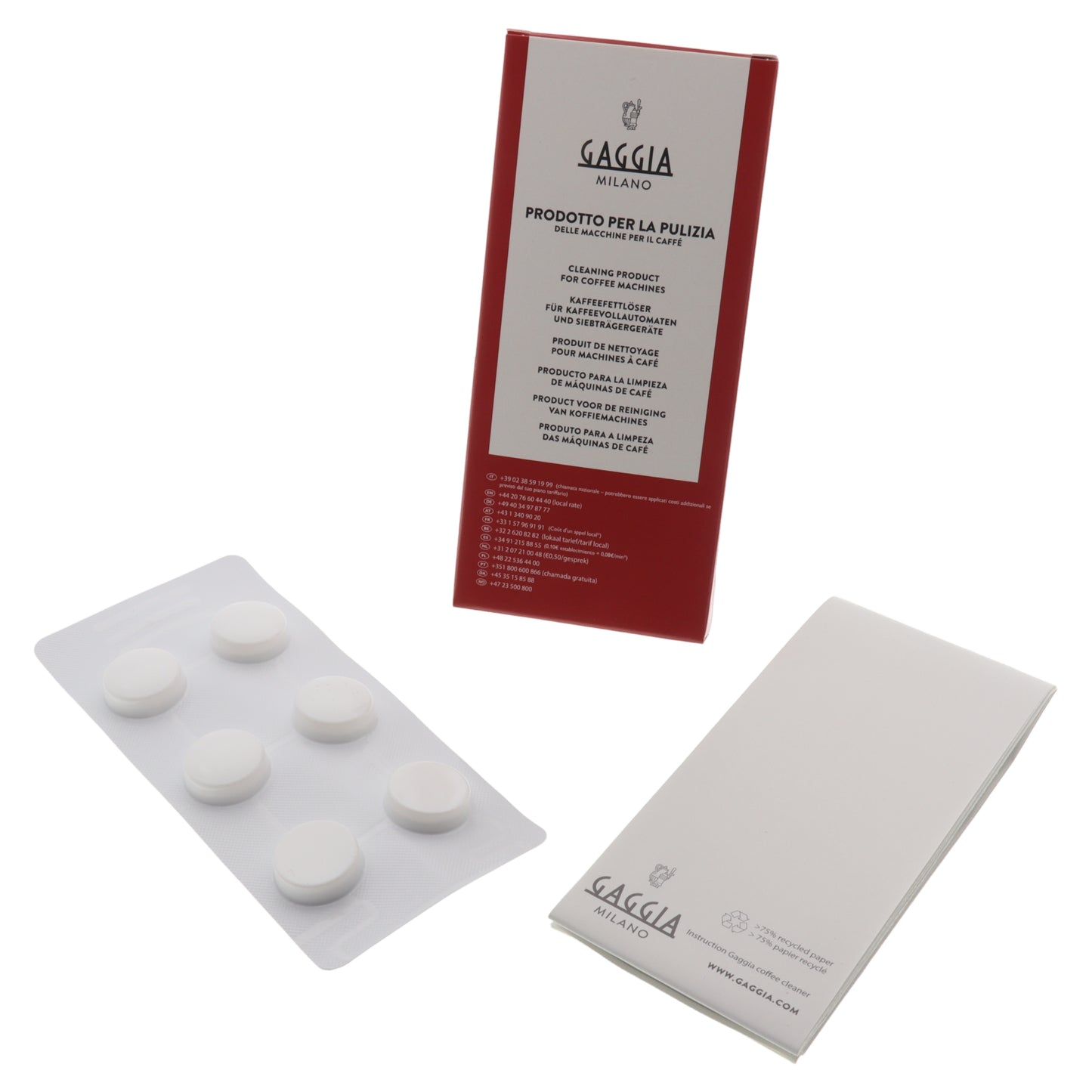 Gaggia pastilles pilules dégraissantes machine à café Moltio Baristo Poemia Xelsis Xsmall