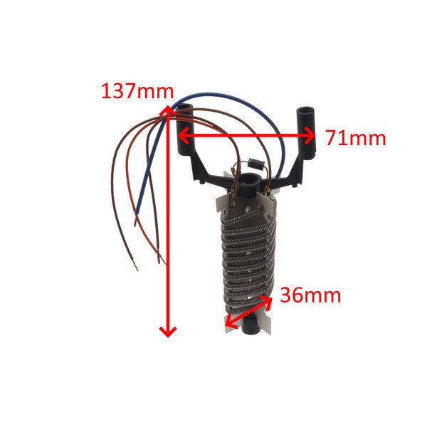 Gammapiù grzałka 230V 1500W suszarka do włosów Elmot 001 X1 X3 Luxor 3001