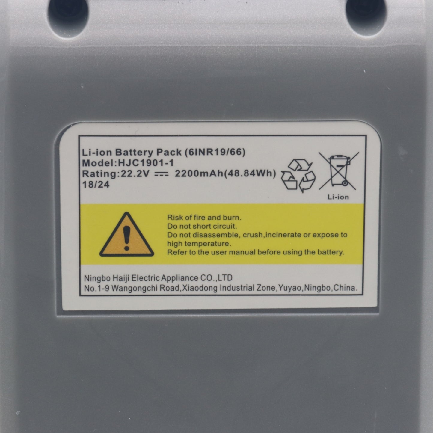 Ariete Batterie HJC1901-1 22.2V Staubsauger 22V Digital 2756 HINWEIS!