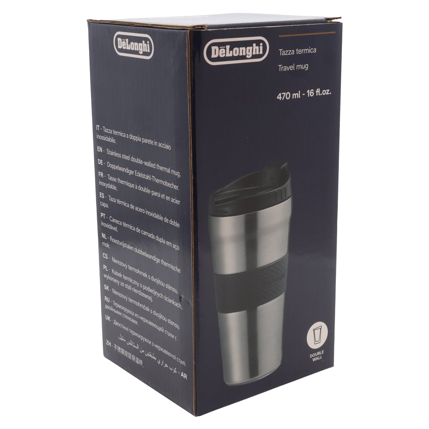 Delonghi tazza termica doppia parete acciaio 470ml macchina caffè Eletta Explore