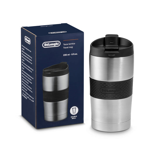 Delonghi tasse de voyage thermique à double paroi en acier inoxydable 235ml