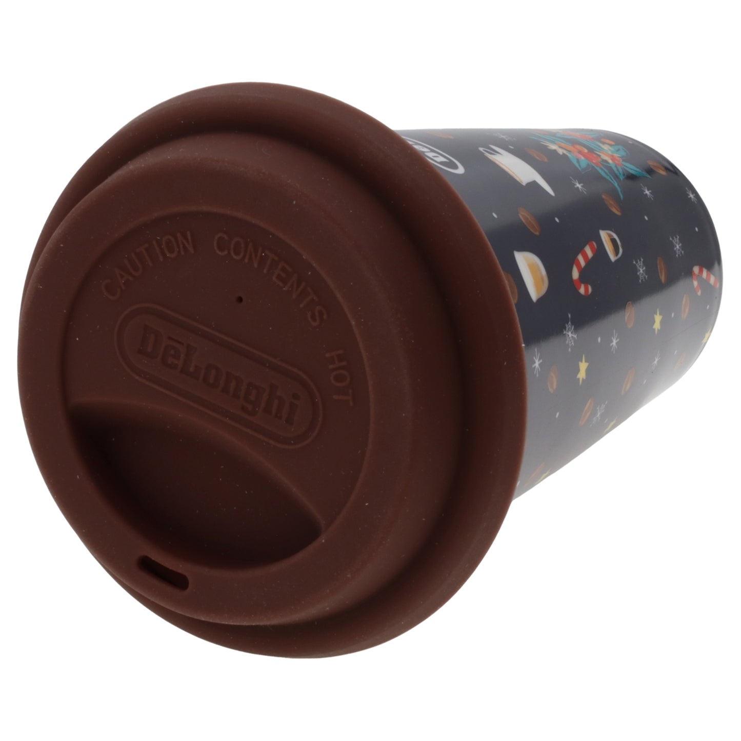 Delonghi thermal cup ceramic 300ml double wall travel cap silicone