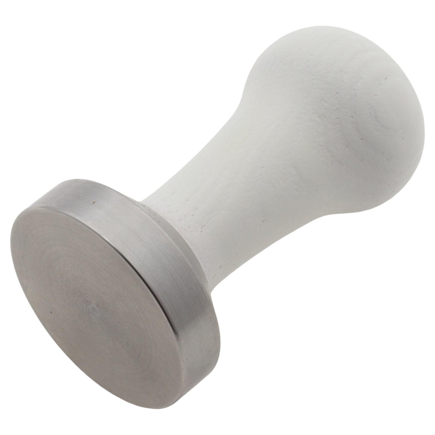 Delonghi coffee tamper 51mm stainless steel and white wood coffee machine