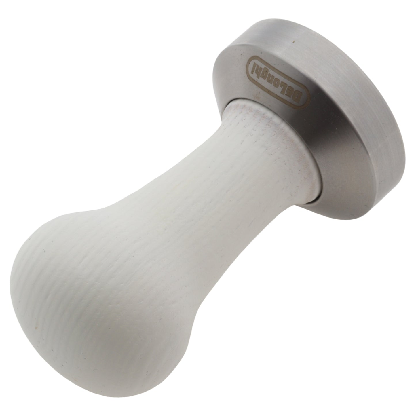 Delonghi coffee tamper 51mm stainless steel and white wood coffee machine