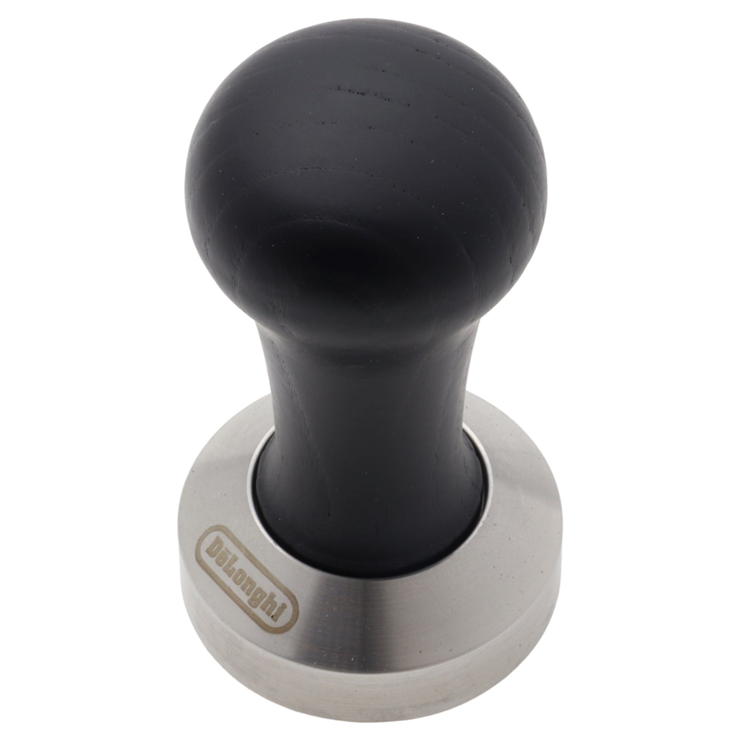 Delonghi coffee tamper 51mm stainless steel and black wood coffee machine