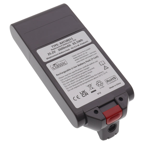 Batería 25.2V 2600mAh para aspiradora Dyson V12 SV20 SV26 SV30