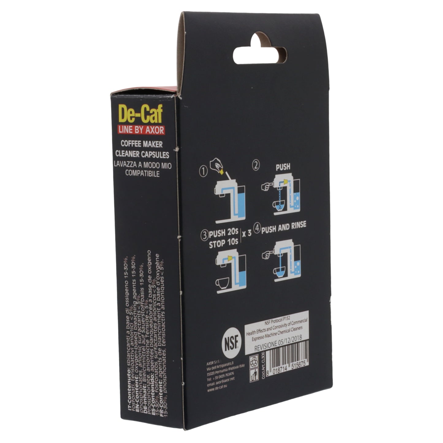 Axor 6x capsule detergente pentru curățarea aparatului de cafea pentru Lavazza A Modo Mio