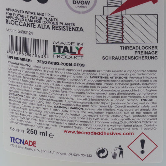 Tecnade Selon 336 frena serra filetti sigilant alimentar 250ml puternic