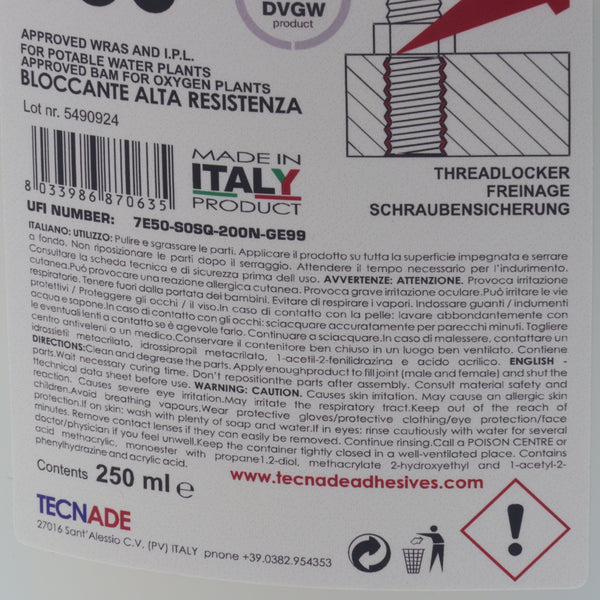 Tecnade Selon 336 frena serra filetti sigillante alimentare 250ml forte