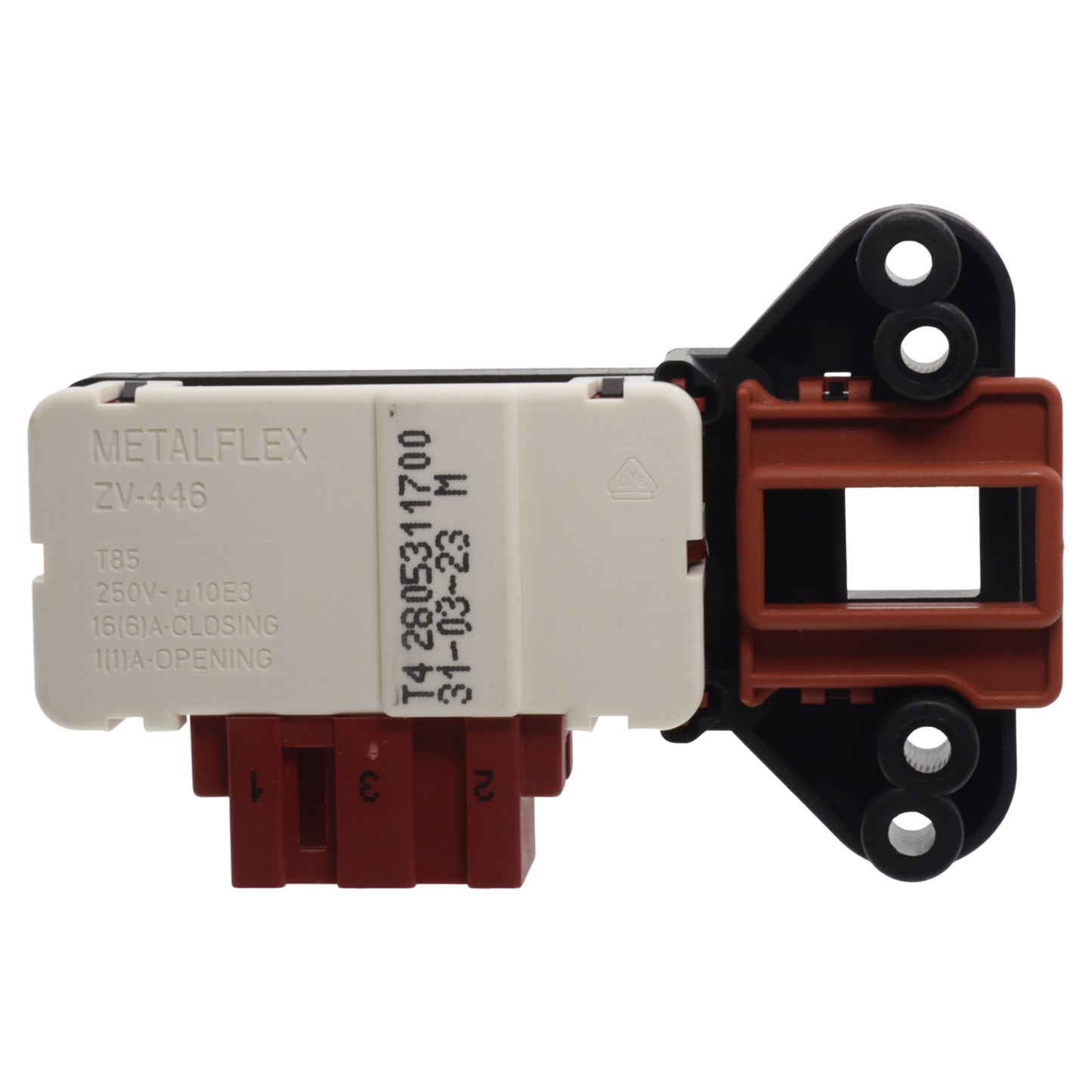 Serratura blocca porta oblò ZV-446 per lavatrice Beko Smeg WHT WMF WKB WMB WML