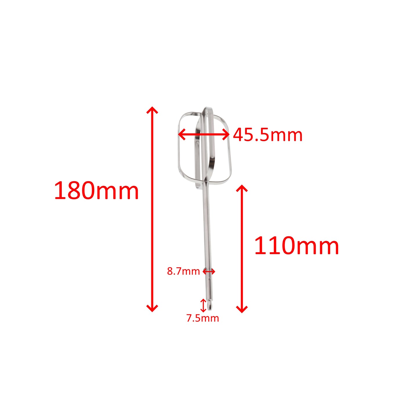 Kenwood 2x flat profile whisks 180mm for Chefette Lite 450W HPM30