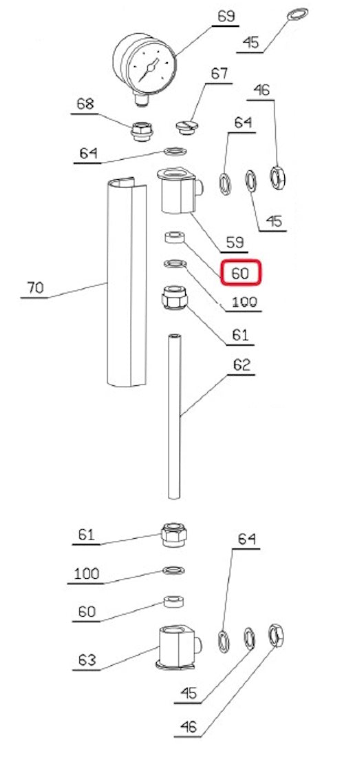 La Pavoni water level indicator gasket Europiccola Professional Stradivari coffee machine