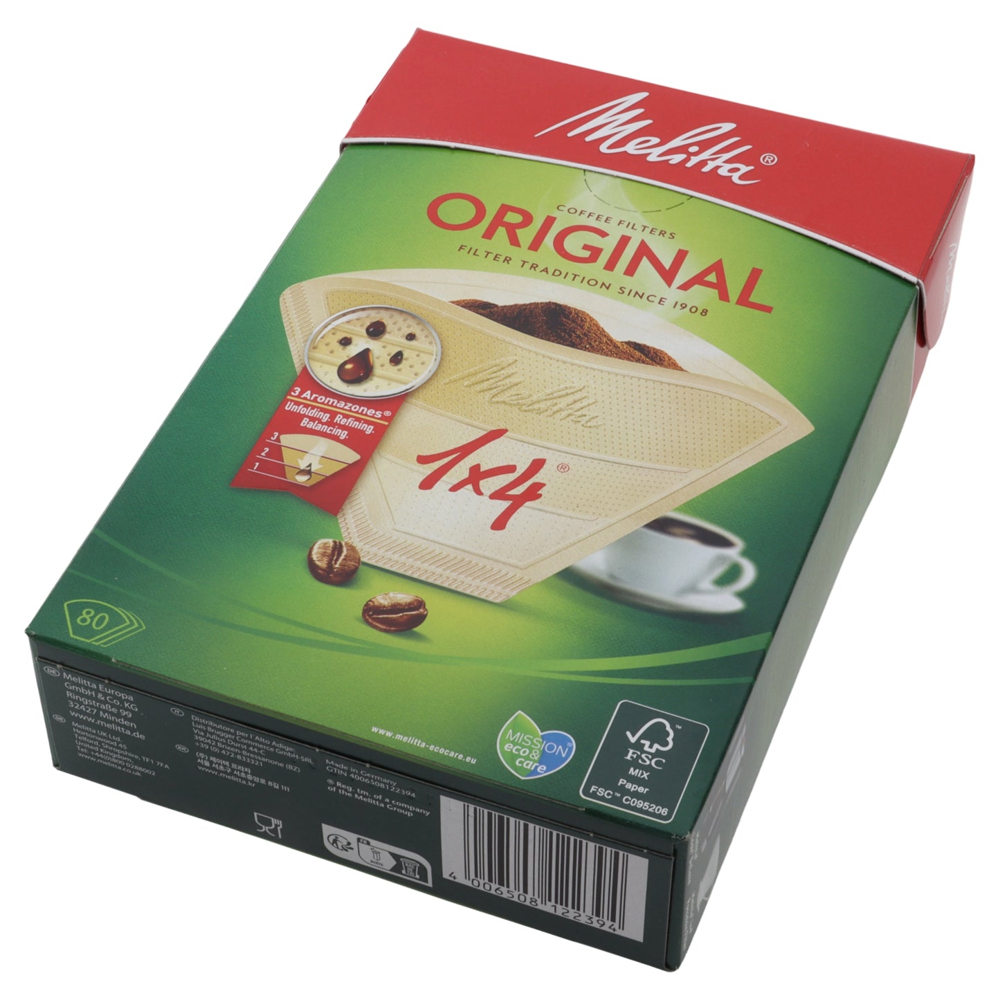 Melitta 80 filtri carta AromaPor 1x4 4 tazze macchina caffè americana universal