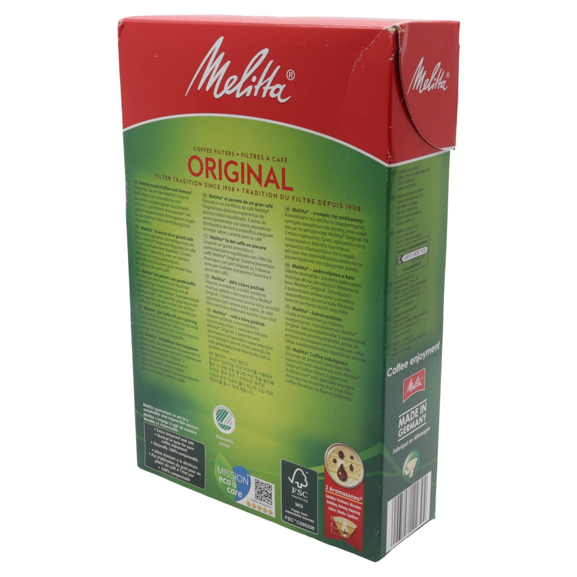 Melitta 80 filtri carta AromaPor 1x4 4 tazze macchina caffè americana universal