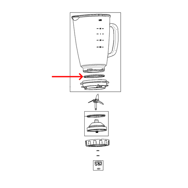 Moulinex Tefal Dichtung für Mixer BlendForce BL43 BL44 LM43 LM48 LH43 HINWEIS