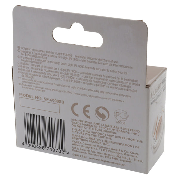 Cabezal lámpara repuesto depiladora luz pulsada Remington iLight Pro IPL6000