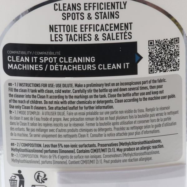 Rowenta detergente 1L estándar lavatappeti Clean It IN5010 IN5020 IZ5020