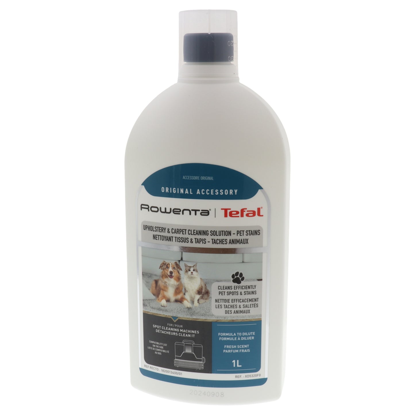 Detergent Rowenta 1L pour animaux tapis Clean It IN5010 IN5020 IZ5020
