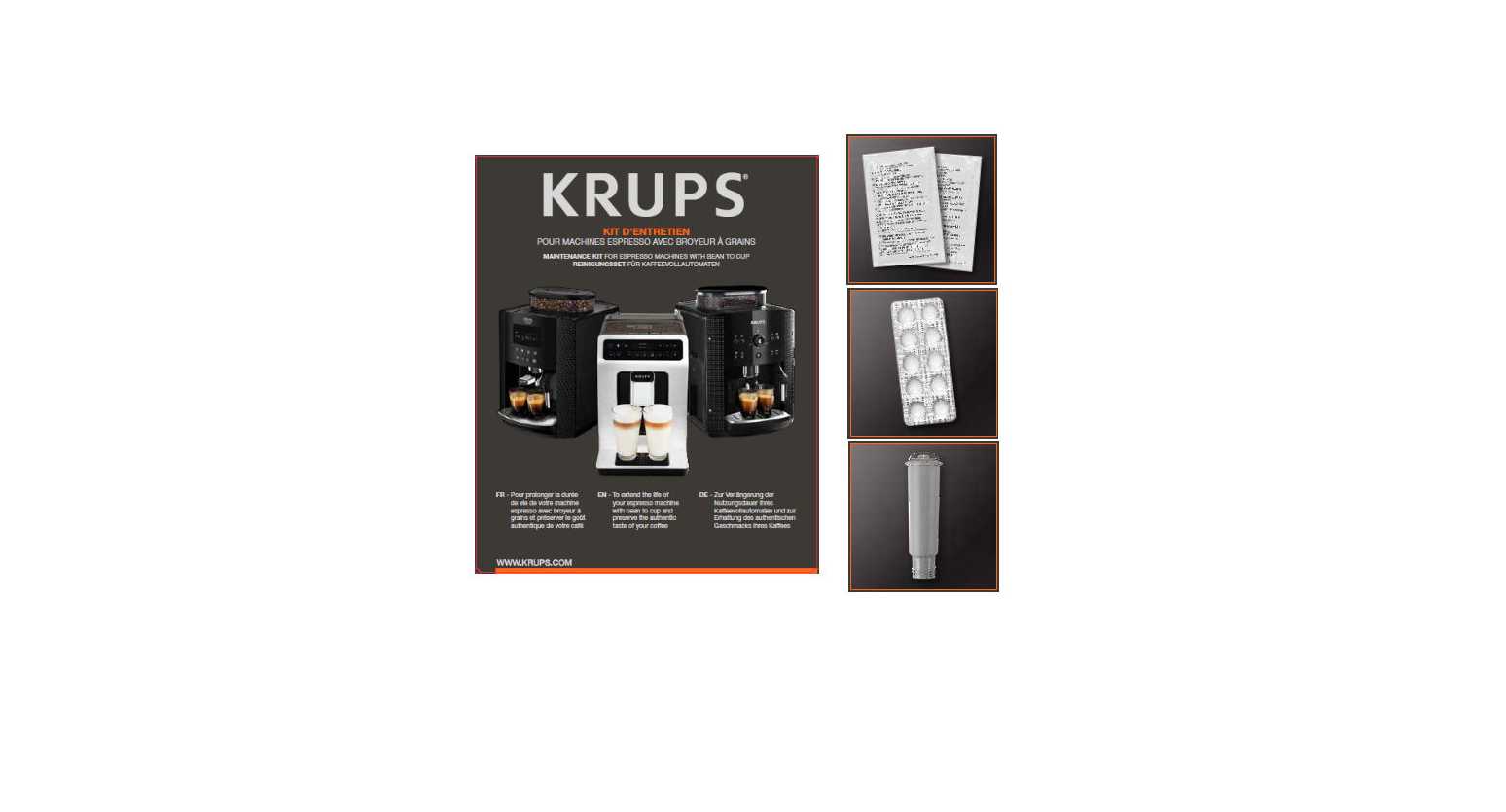 Kit Pulizia Krups Kit Anticalcare Krups F054 - Decalcificante Per Macchine Da Caff&egrave;, 5 Pezzi Con Tester Acqua Anticalcare Macchina Caff&egrave;