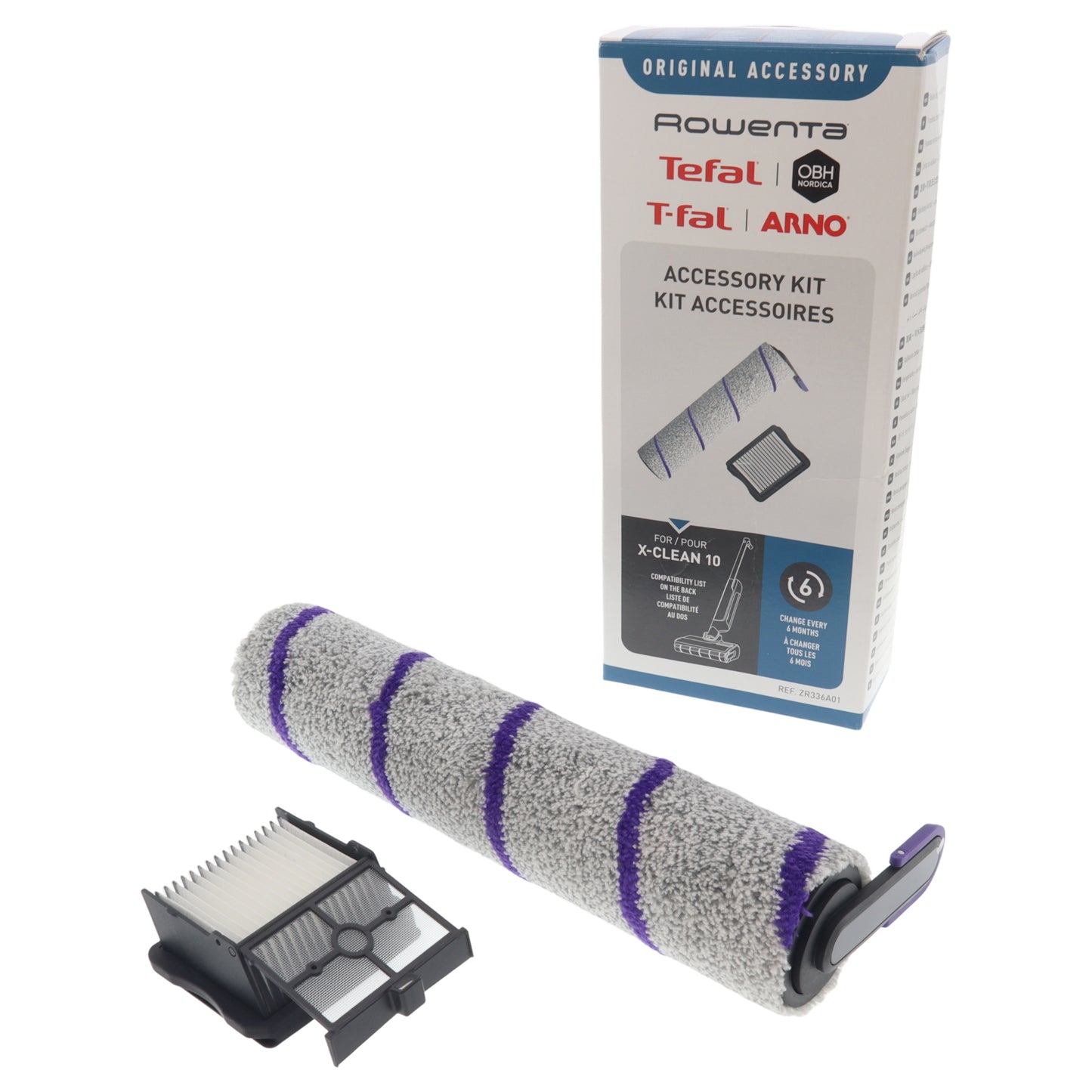 Rowenta kit rullo filtro scopa lavasciuga X-Clean 10 GZ7035 GZ7540 GF7035 GF7540